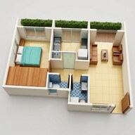 Floor plan of 1 BHK 367 Sq. Ft. Apartment in Arihant Anaika, Navi Mumbai