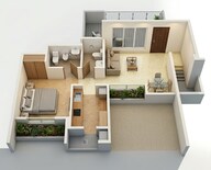 Floor plan of 1 BHK 409 Sq. Ft. Apartment in Runwal My City, Thane