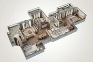 Floor plan of 2 BHK 1528 Sq. Ft. Apartment in Godrej Nature Plus, Gurgaon